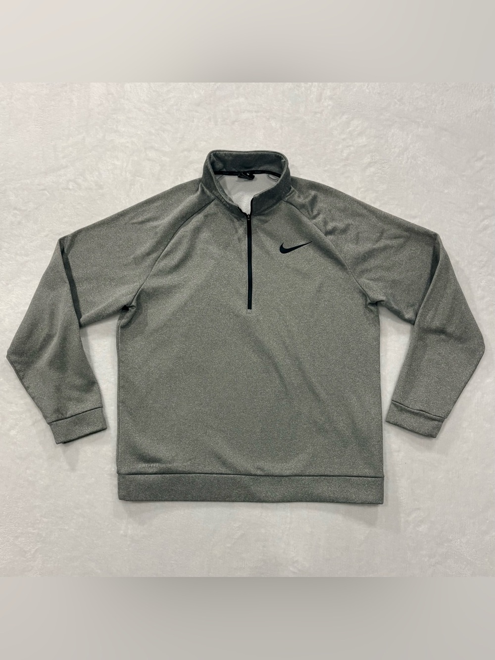 Nike Dri-FIT Gray 1/4 Zip Long Sleeve Pullover Men’s Size L